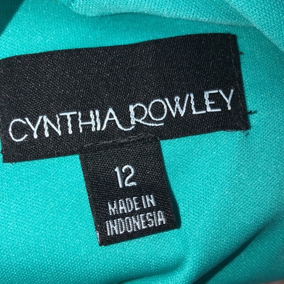Cynthia Rowley size 12 turquoise lace dress - Picture 3 of 5